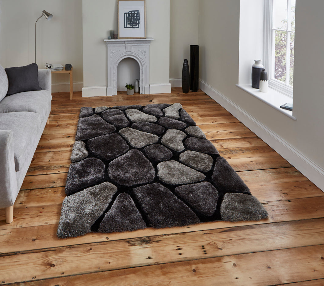 Noble House 3D Pebble Hand Tufted Shaggy Rug (Various Colours)