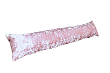 Load image into Gallery viewer, Pale Pink Crushed Velvet Draught Excluder (3ft)