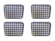 Load image into Gallery viewer, Tartan Quilted Kitchen Dining Table Protector 4 Pack of Placemats 38cm x 28cm (2 Colours)