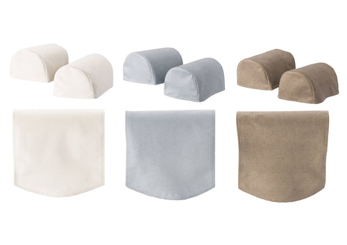 Plush Faux Suede Pair of Arm Caps or Chair Back (3 Colours)