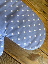 Load image into Gallery viewer, Blue Polka Dot Quilted Cotton Oven Glove