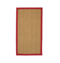 Load image into Gallery viewer, Natural Herringbone Weave Coir Rug or Runner with Coloured Border (7 Colours)