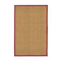 Load image into Gallery viewer, Natural Herringbone Weave Coir Rug or Runner with Coloured Border (7 Colours)