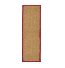 Load image into Gallery viewer, Natural Herringbone Weave Coir Rug or Runner with Coloured Border (7 Colours)