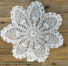 Load image into Gallery viewer, White Snowflake Crochet Doilies - Pack of 6 (10&quot;)