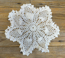 Load image into Gallery viewer, White Snowflake Crochet Doilies - Pack of 6 (10&quot;)