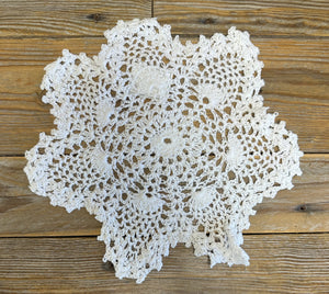 White Snowflake Crochet Doilies - Pack of 6 (10")