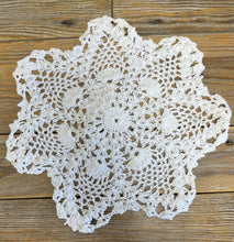 Load image into Gallery viewer, White Snowflake Crochet Doilies - Pack of 6 (10&quot;)