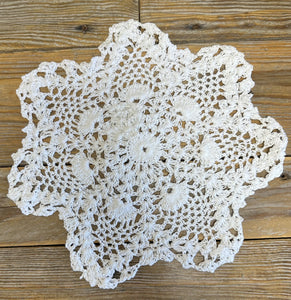 White Snowflake Crochet Doilies - Pack of 6 (10")