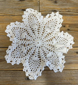 White Snowflake Crochet Doilies - Pack of 6 (10")