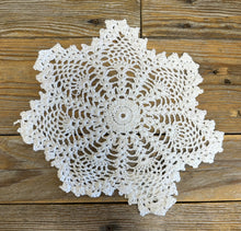 Load image into Gallery viewer, White Snowflake Crochet Doilies - Pack of 6 (10&quot;)