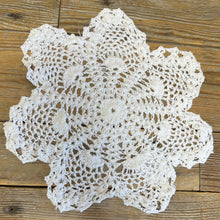 Load image into Gallery viewer, White Snowflake Crochet Doilies - Pack of 6 (10&quot;)