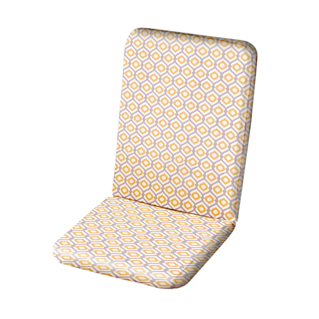 Yellow Abstract Pattern Outdoor Water Resistant Seat Pad, Cushion or Cover