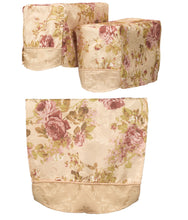 Load image into Gallery viewer, Versailles Floral Jacquard Arm Caps &amp; Chair Backs with Braided Trim