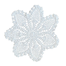 Load image into Gallery viewer, White Snowflake Crochet Doilies - Pack of 6 (10&quot;)