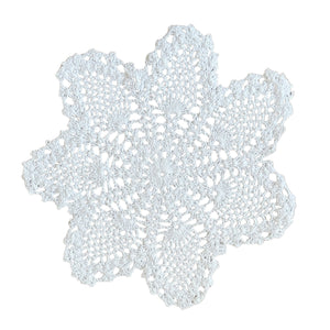 White Snowflake Crochet Doilies - Pack of 6 (10")