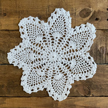 Load image into Gallery viewer, White Snowflake Crochet Doilies - Pack of 6 (10&quot;)