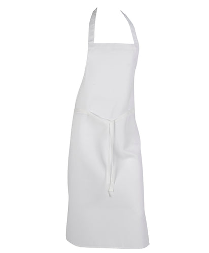 Professional Polycotton White Bib Apron - No Pocket (Pack of 1 or 5)