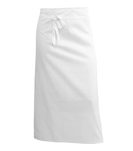 Load image into Gallery viewer, White Long Polycotton Waist Apron (94cm Long)