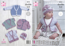 Load image into Gallery viewer, King Cole Double Knitting Pattern - Baby Cardigans Coat &amp; Hat (5215)