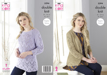 Load image into Gallery viewer, King Cole Double Knitting Pattern - Ladies Sweater &amp; Cardigan (5394)