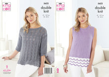 Load image into Gallery viewer, King Cole Double Knitting Pattern - Ladies Sweater &amp; Top (5622)