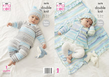 Load image into Gallery viewer, King Cole Double Knitting Pattern - Baby Sweater Pants Jacket &amp; Blanket (5678)