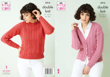 Load image into Gallery viewer, King Cole Double Knit Knitting Pattern - Ladies Cardigan &amp; Sweater (5915)