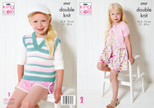 Load image into Gallery viewer, King Cole DK Knitting Pattern - Childrens Bolero &amp; Vest Top (5947)