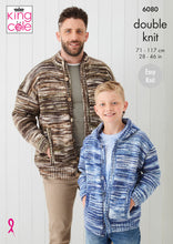 Load image into Gallery viewer, King Cole DK Knitting Pattern - Mens Cardigans (6080)