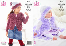 Load image into Gallery viewer, King Cole Babies Double Knit Knitting Pattern - Cardigan, Hat &amp; Blanket 6102