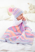 Load image into Gallery viewer, King Cole Chunky Knitting Pattern - Babies Blankets &amp; Hat (6106)