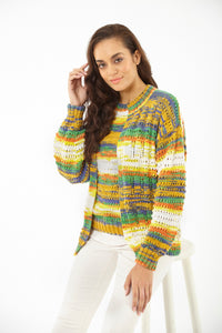 King Cole Knitting Pattern - Ladies Sweater, Cardigan & Tank Top 6123