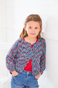 King Cole Knitting Pattern - Kids Overtop,Cardigan & Beret 6139