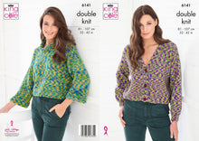 Load image into Gallery viewer, King Cole Knitting Pattern - Ladies Sweater &amp; Cardigan 6141