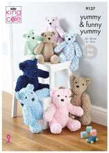 Load image into Gallery viewer, King Cole Yummy &amp; Funny Yummy Knitting Pattern - Teddies (9137)