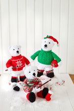 Load image into Gallery viewer, King Cole Chunky &amp; DK Knitting Pattern - Polar Bears in Christmas Jumpers (9173)