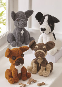 King Cole Amigurumi Crochet Pattern – French Bulldogs (9175)