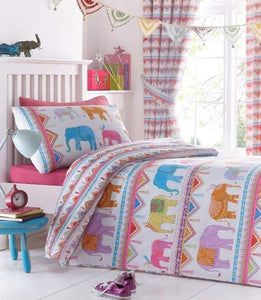 Carnival Elephants Double Duvet Set