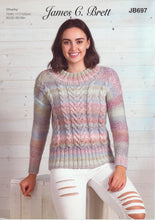 Load image into Gallery viewer, James Brett Chunky Knitting Pattern - Ladies Sweater (JB697)