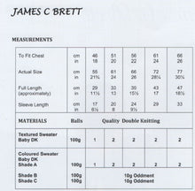 Load image into Gallery viewer, James Brett Double Knit Knitting Pattern Childs Boat Design Sweaters (JB872)