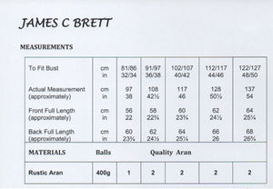 James Brett Knitting Pattern - Ladies Slipover Vests (JB891)