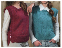 Load image into Gallery viewer, James Brett Knitting Pattern - Ladies Slipover Vests (JB891)