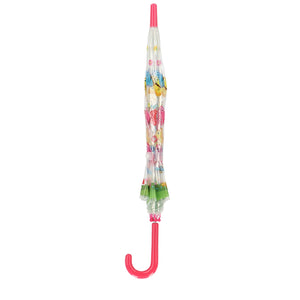 Fallen Fruits Kids Transparent Umbrella with Multi-Coloured Butterflies Design