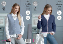 Load image into Gallery viewer, King Cole Double Knitting Pattern - Ladies Cardigan &amp; Waistcoat (4866)