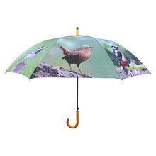 Load image into Gallery viewer, Esschert Design Bird Photo Print Umbrella - Automatic Opening (120cm Diameter)