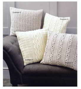 UKHKA 242 Chunky Knitting Pattern - Cushion Covers