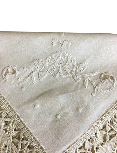 Vintage Cluny Lace Pair of Napkins - 18