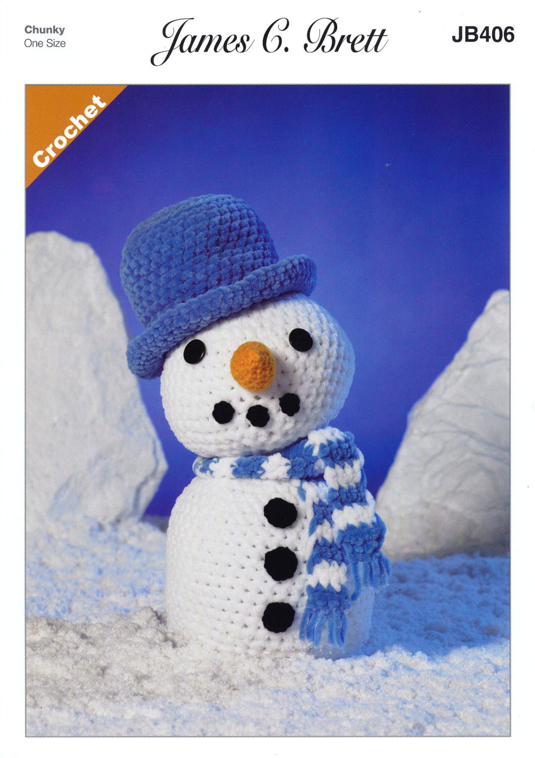 James Brett Chunky Crochet Pattern - Frosty the Snowman (JB406)
