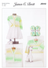 Load image into Gallery viewer, James Brett Double Knitting Pattern - Baby Cardigan Sweater &amp; Waistcoat (JB442)